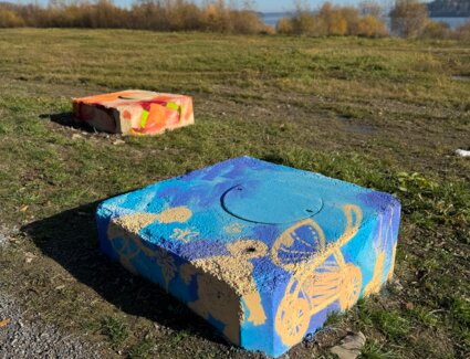 Betónové vodomerné šachty - REVITALIZÁCIA nábrežia NO